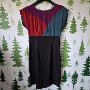 Colorblock AB Studio Sleeveless Dress